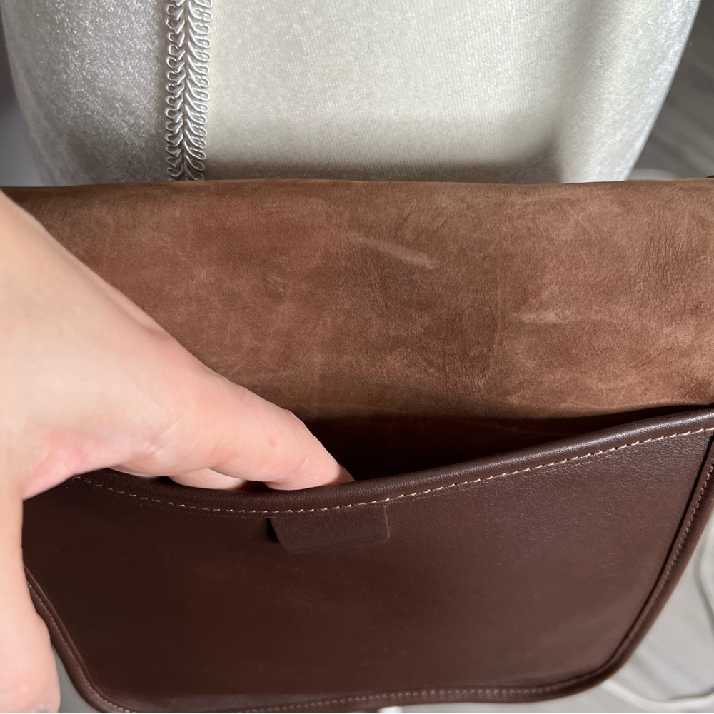 McGuire Nicholas Vintage deadstock suede leather crossbody purse saddle bag - Picture 10 of 12
